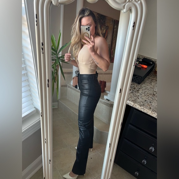 Express Leather Look Pants - Picture 4 of 8